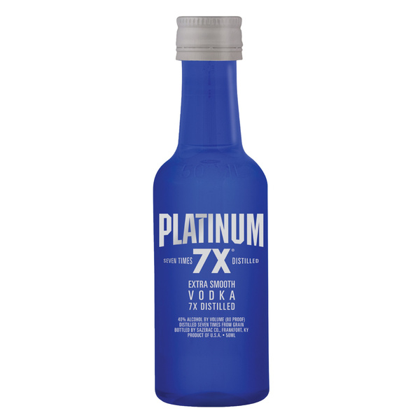 Platinum 7X Seven Times Distilled Extra Smooth Vodka 50ml 80 Proof