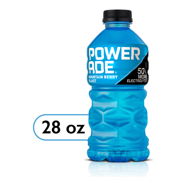 POWERADE Mountain Berry Blast Electrolyte Sports Drink Bottle, 28