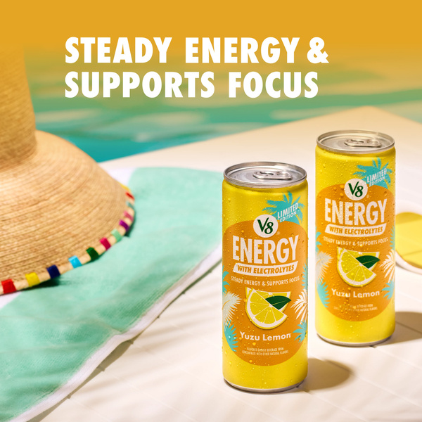V8 Energy Yuzu Lemon Energy Drink, 8 fl oz Can, 6 pack | Hy-Vee