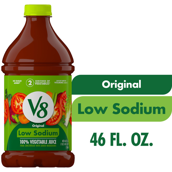 その他 Toshitake Vegetable Juice #9917:MF UR V8 Low Sodium Original 100% Vegetable Juice, 46 fl oz Bottle | Hy