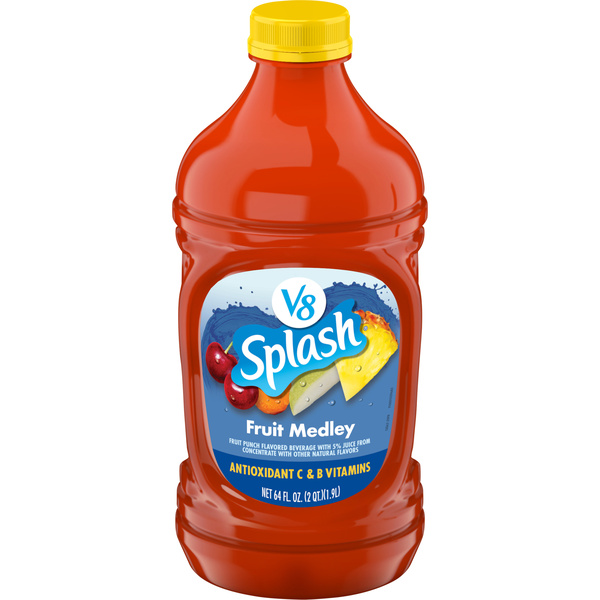 V8 Splash Fruit Medley Flavored Beverage, 64 fl oz Bottle | Hy-Vee