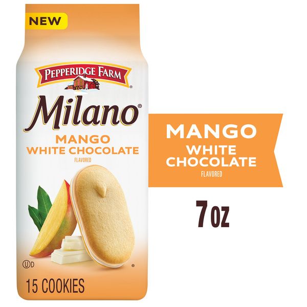 Pepperidge Farm Milano White Chocolate Mango Flavored Cookies, 7