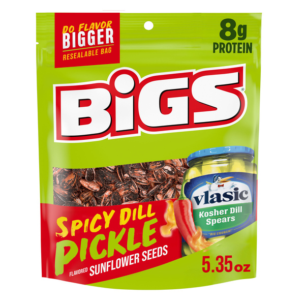 Bigs Vlasic Spicy Dill Pickle Flavored Sunflower Seeds, 5.35 oz