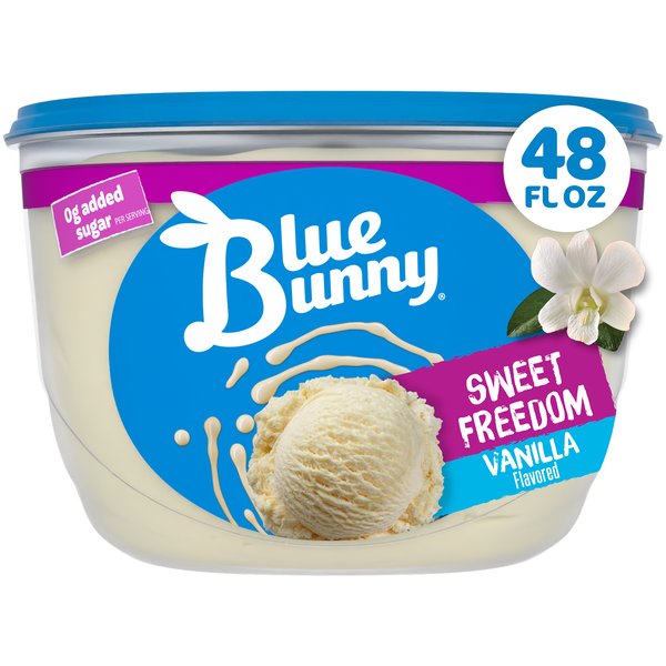 Blue Bunny Sweet Freedom Vanilla Reduced Fat Ice Cream, 48 fl oz