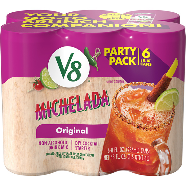 V8 Michelada Non-Alcoholic Drink Mix, 8 fl oz (6 Pack) | Hy-Vee