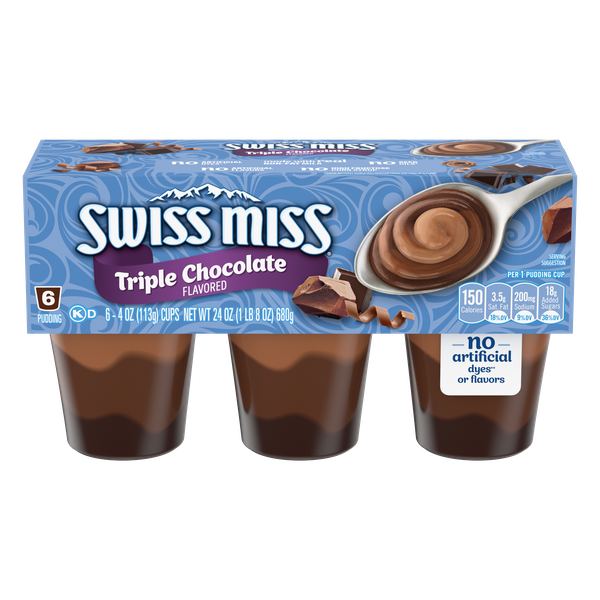 Swiss Miss Triple Chocolate Pudding, 4 oz., 6-Count | Hy-Vee