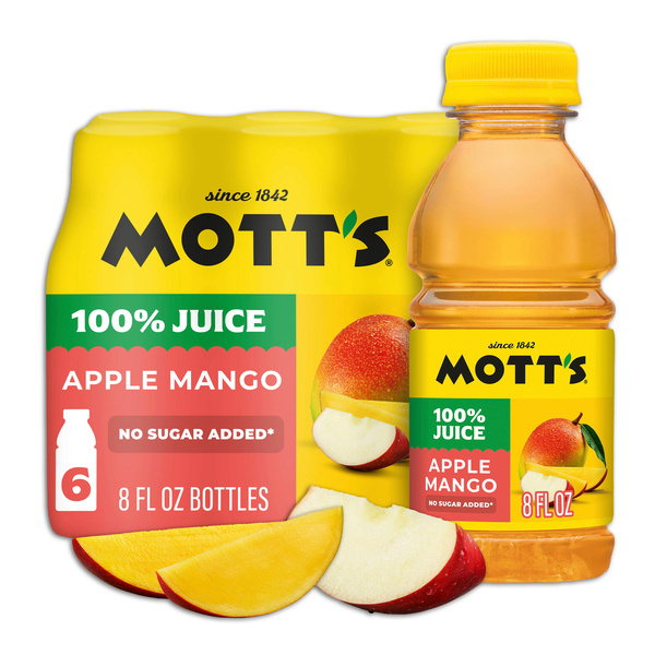 apple mango Mott's 100% Apple Mango Juice, 8 fl oz bottles, 6 pack | Hy-Vee