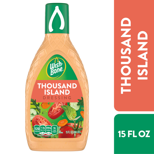 wish bone dressing Wish-Bone Thousand Island Dressing, 16 fl oz Bone continues to deliver the taste you love. Wish-Bone Thousand Island Dressing, 15