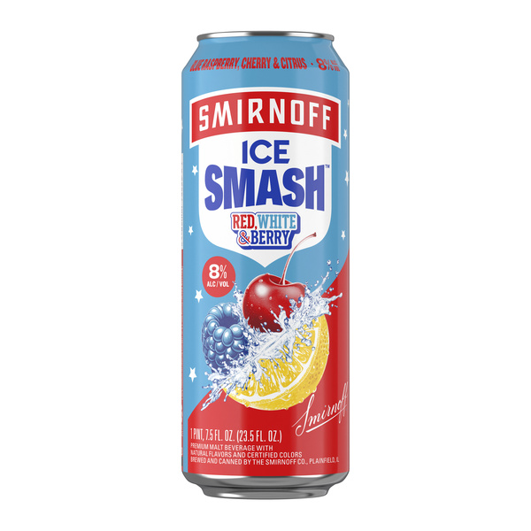Smirnoff Ice Smash Red White and Berry, Single Serve Can, 23.5 fl