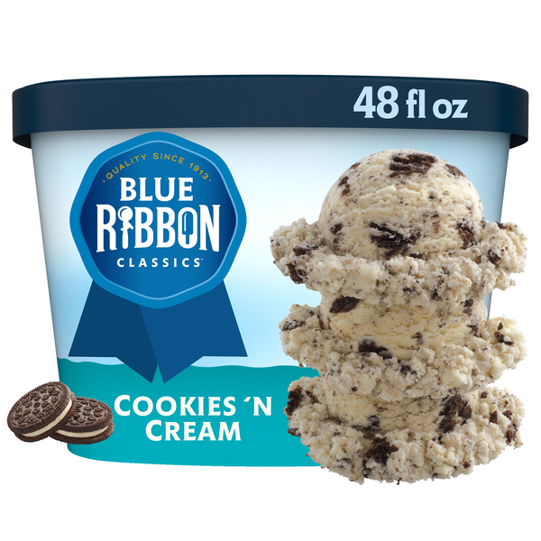 Blue Ribbon Classics Cookies 'N Cream Frozen Dessert, 48 fl oz