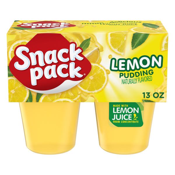 Snack Pack Lemon Flavored Pudding Cups, 3.25 oz., 4-Count | Hy-Vee