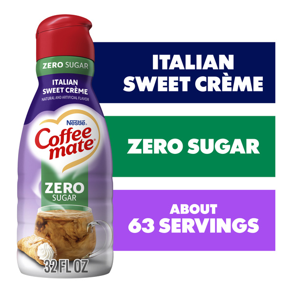 Coffee Mate Italian Sweet Crème Flavored Coffee Creamer, Zero