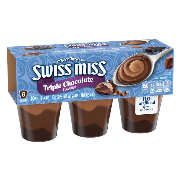 Swiss Miss Triple Chocolate Pudding, 4 oz., 6-Count | Hy-Vee