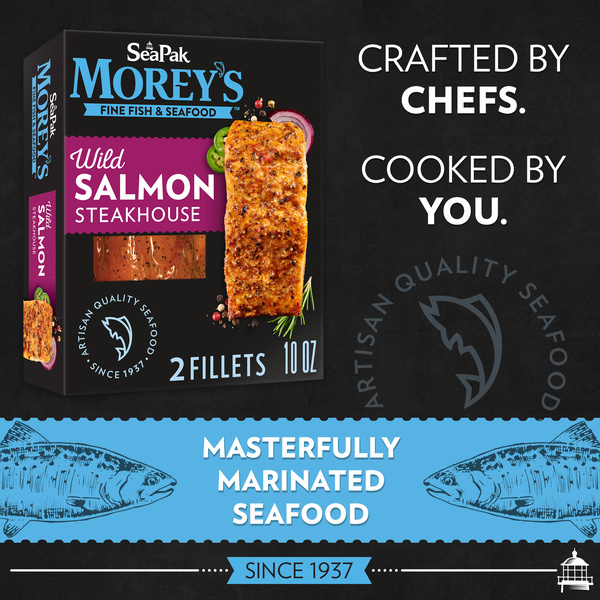Morey Cod Filets Morey's Wild Salmon Steakhouse Fillets, 2Ct | Hy-Vee Aisles Online ...