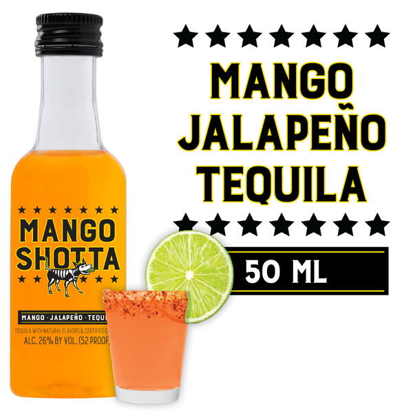 Mango Shotta Mango Jalapeno Tequila, 50mL Bottle, 52 Proof | Hy