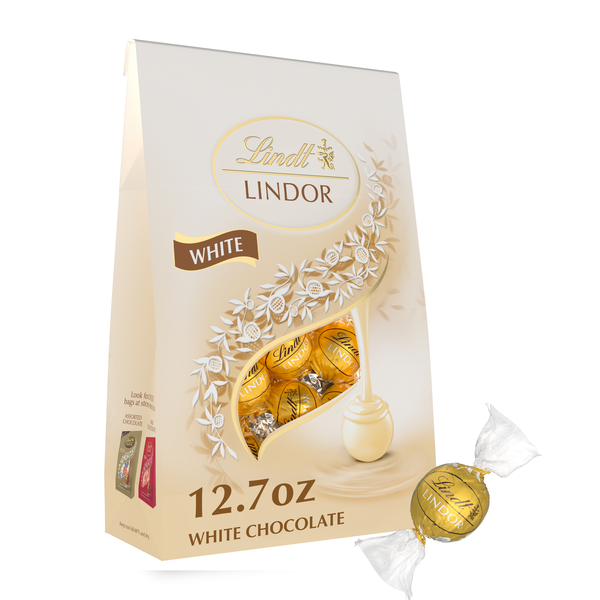 Lindt LINDOR White Chocolate Candy Truffles, 12.7 oz. Bag | Hy-Vee