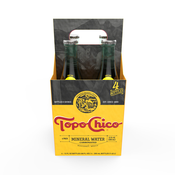 Topo Chico Sparkling Mineral Water Glass Bottles, 4 Pack | Hy-Vee