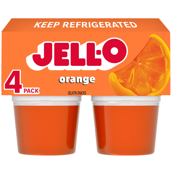 Jell-O Orange Refrigerated Ready To Eat Gelatin 13.5 oz | Hy-Vee