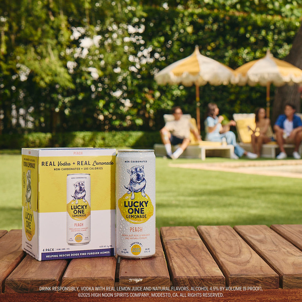 Lucky One Vodka Lemonade Peach 4 Pack 355ml Cans | Hy-Vee Aisles