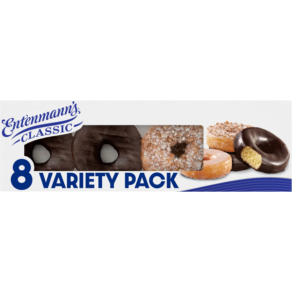 Entenmann's Classic Kosher Assorted Donuts, 8 count, 15 oz, Box