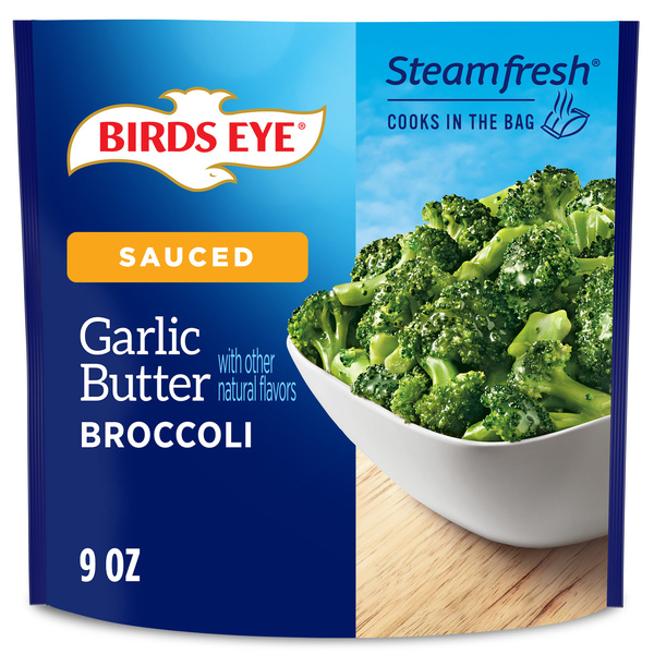 Birds Eye Steamfresh Garlic Butter Broccoli, Frozen Vegetables, 9