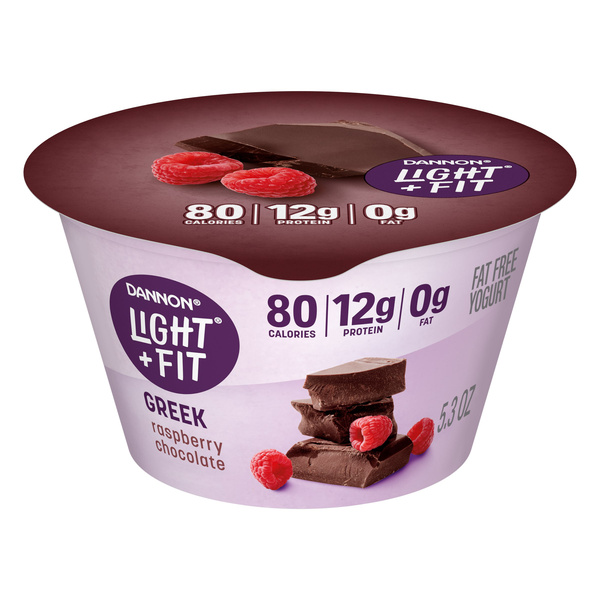 Fat Free Raspberry Yogurt Light + Fit Raspberry Chocolate Greek Fat Free Yogurt, 5.3 oz. | Hy-Vee ...