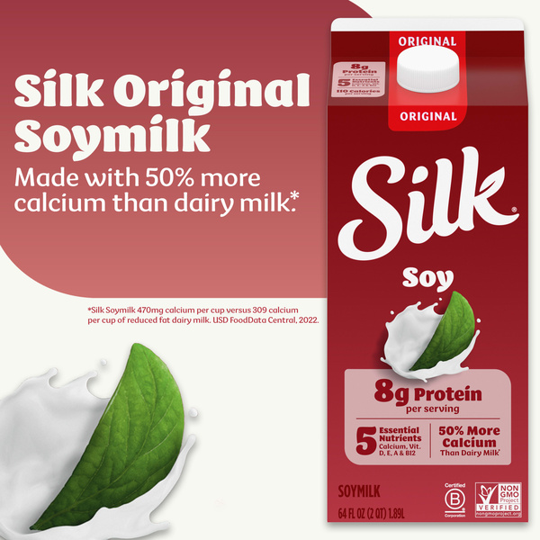 Silk Original Dairy Free Vegan Soy Milk, 64 fl. oz. | Hy-Vee