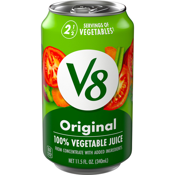 V8 Original 100% Vegetable Juice, 11.5 fl oz Can | Hy-Vee Aisles