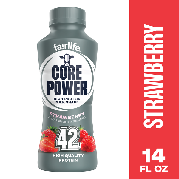 Core Power High Protein Shake, Strawberry, 42g Bottle, 14 fl oz