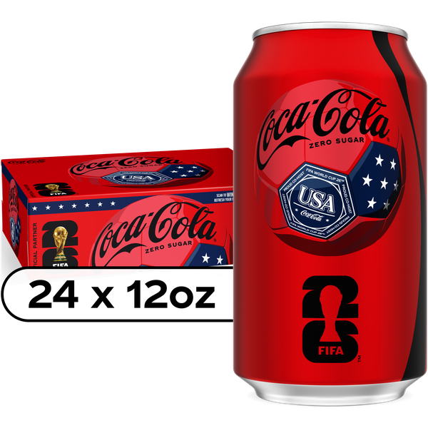 Coca-Cola Zero Sugar Soda Soft Drink Cans, 12 fl oz, 24 Pack | Hy
