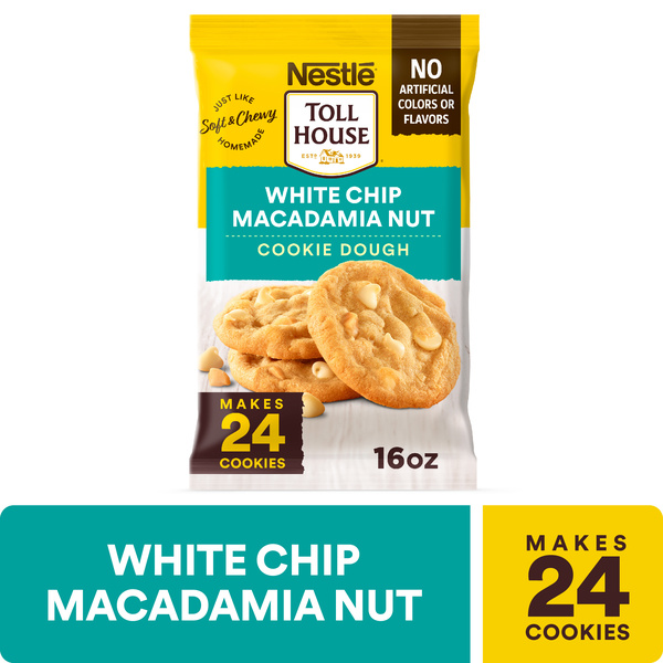 Nestle Toll House White Chip Macadamia Nut Cookie Dough, Ready to
