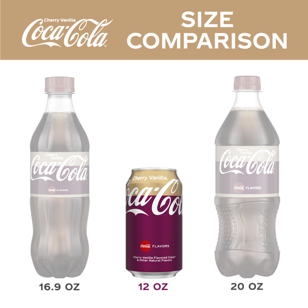Coca-Cola Cherry Vanilla Soda Soft Drink Fridge Pack Cans, 12 fl