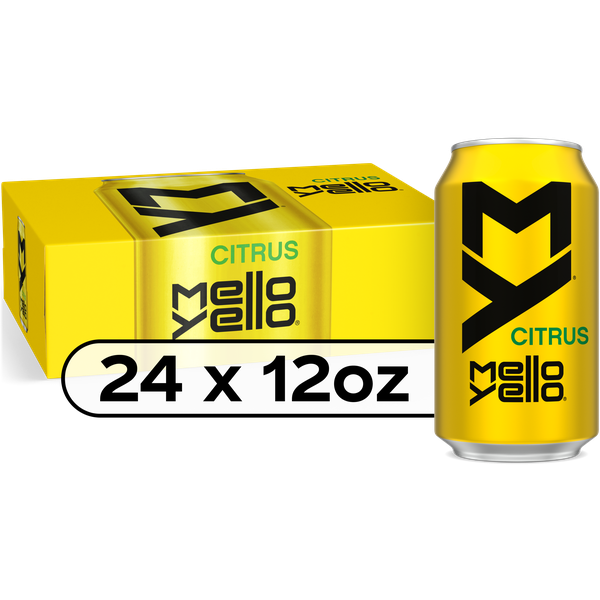 Mello Yello Citrus Soda Soft Drink Cans, 12 fl oz, 24 Pack | Hy