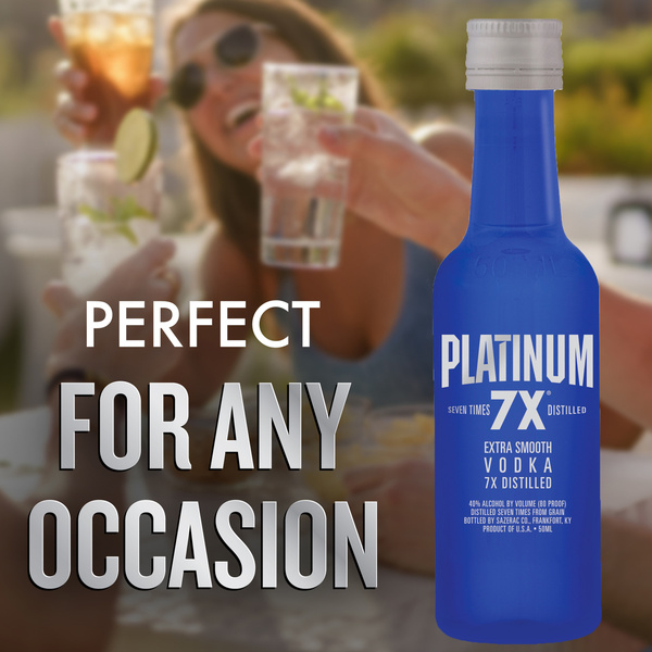 Platinum 7X Seven Times Distilled Extra Smooth Vodka 50ml 80 Proof