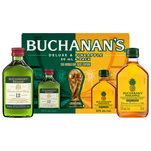 Buchanan's DeLuxe & Pineapple FIFA World Cup 2026 Variety Pack, 6