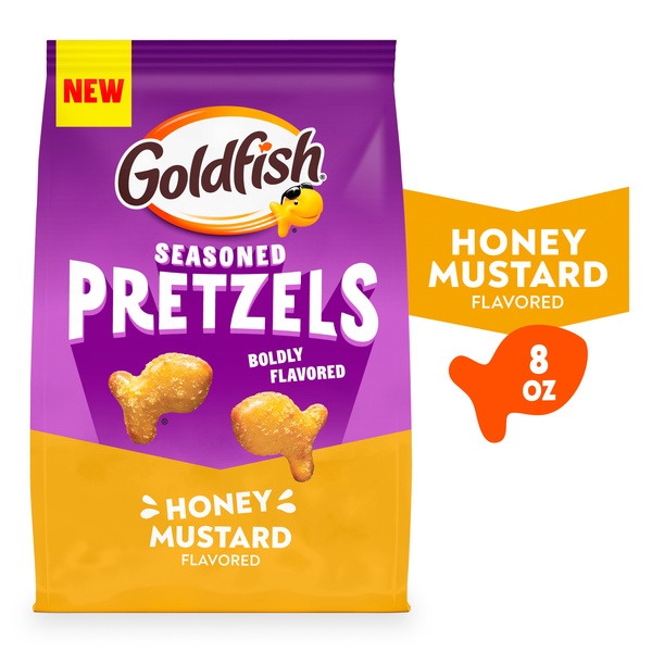Goldfish Honey Mustard Seasoned Pretzels, 8 Ounce Bag | Hy-Vee