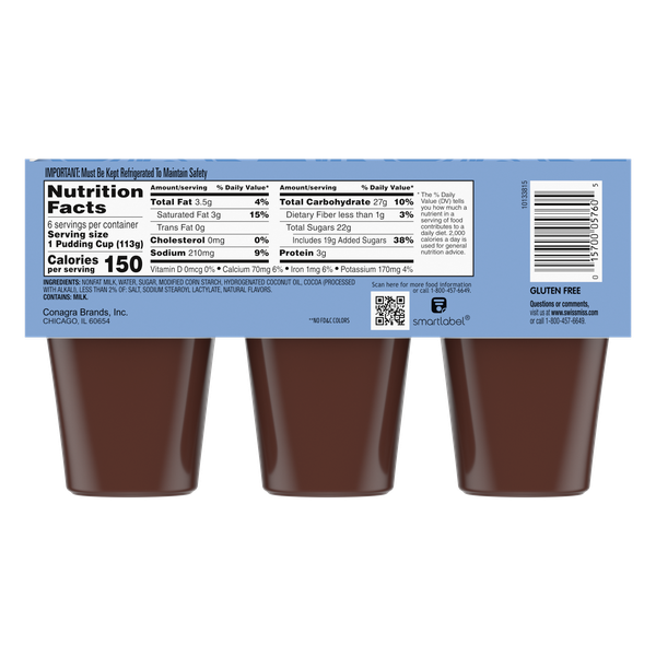 Swiss Miss Milk Chocolate Flavored Pudding, 4 oz., 6-Count | Hy