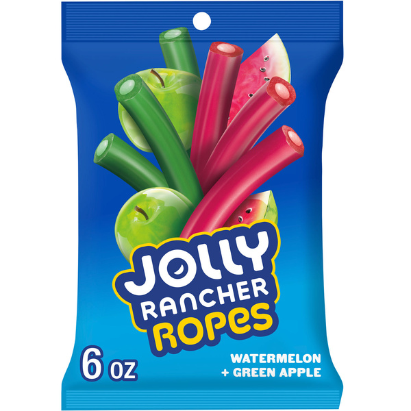 JOLLY RANCHER Ropes Watermelon and Green Apple Flavored Candy Bag