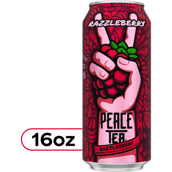 Peace Tea Razzleberry, Iced Tea with Natural Raspberry Flavor Can