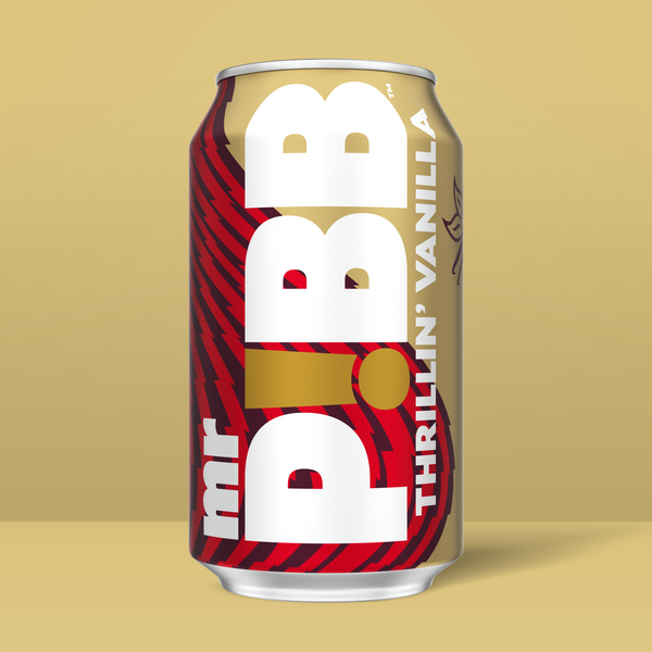 Mr. Pibb Thrillin' Vanilla Soda Soft Drink Fridge Pack Cans, 12 fl