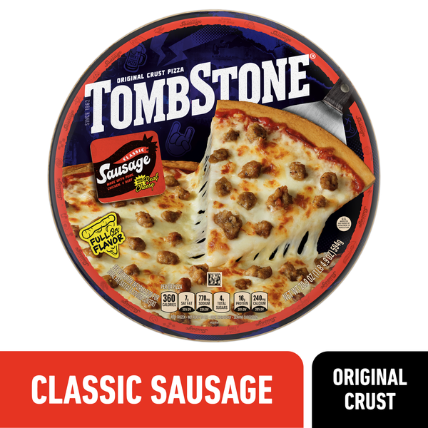 Tombstone Original Crust, Classic Sausage Pizza, Frozen Pizza | Hy