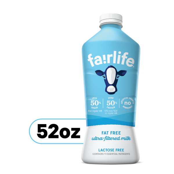 Fairlife Fat Free Ultra-Filtered Milk, Lactose Free, 52 fl oz | Hy