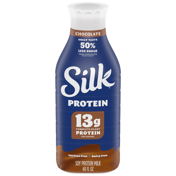 Silk Protein Chocolate Complete Plant Protein Milk, 48 fl. oz