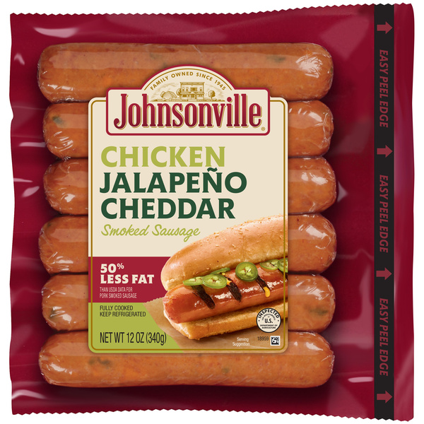 Johnsonville Jalapeno Cheddar Smoked Chicken Sausage, 12oz