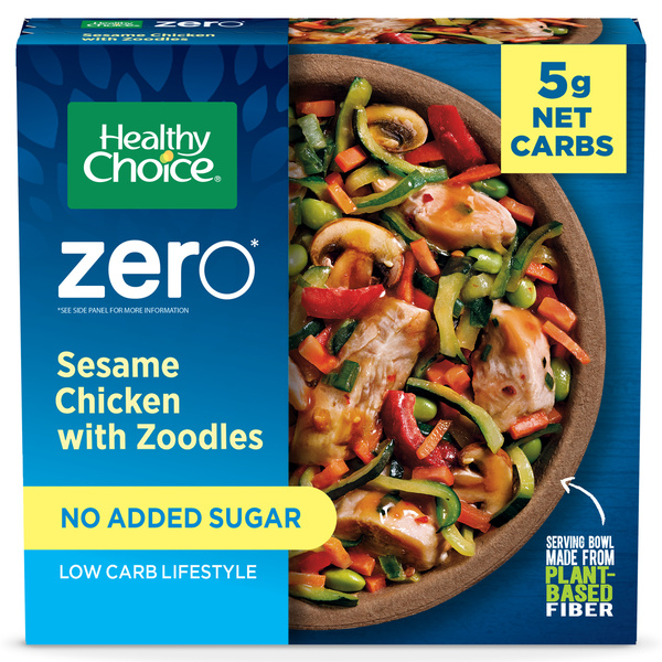 Healthy Choice Zero* Sesame Chicken With Zoodles, Frozen Meal, 9.5
