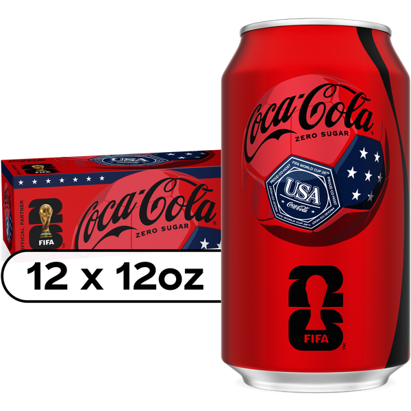 Coca-Cola Zero Sugar Soda Soft Drink Fridge Pack Cans, 12 fl oz