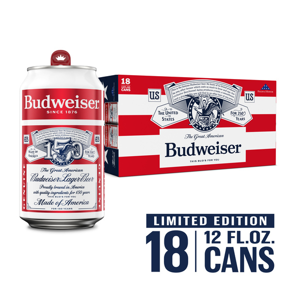 Budweiser American Lager Beer 18 Pack, 12 fl oz Cans | Hy-Vee