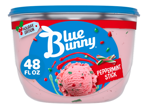 Blue Bunny Holiday Peppermint Stick Frozen Dessert, 48 fl oz | Hy