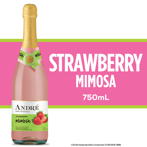 Andre Strawberry Mimosa Sparkling Wine Cocktail 750ml | Hy-Vee