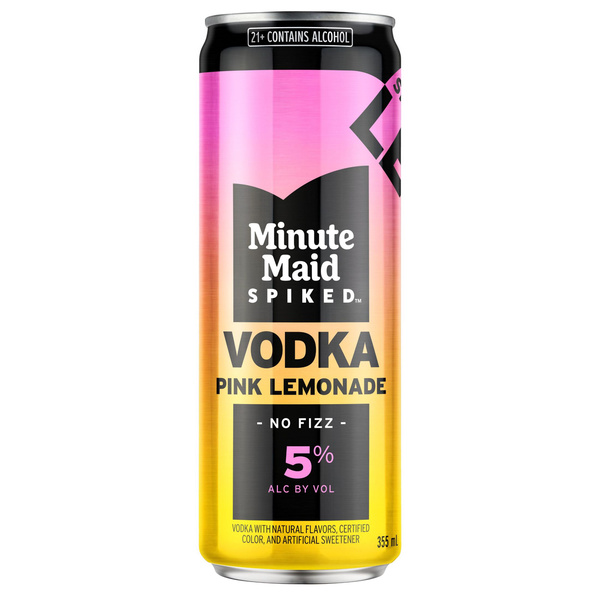 Minute Maid Spiked Vodka Pink Lemonade, 12 fl oz Sleek Can, 10